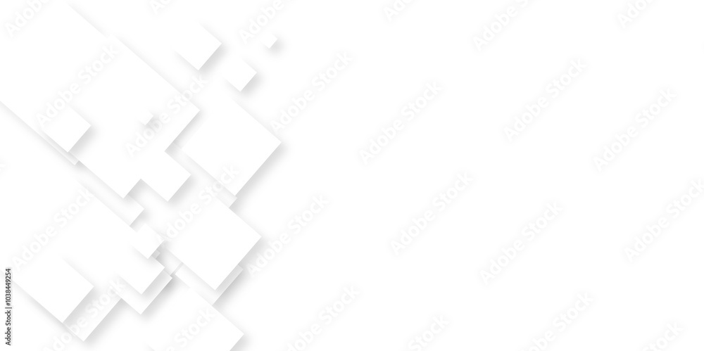 Aufkleber abstract white square shape with futuristic concept background. abstract background with many boxes 