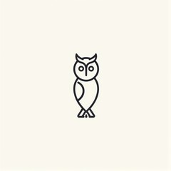 Fototapeta premium Minimalist Owl in Geometric Shapes