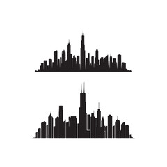 Fototapeta premium vector of black City Skyline Silhouette