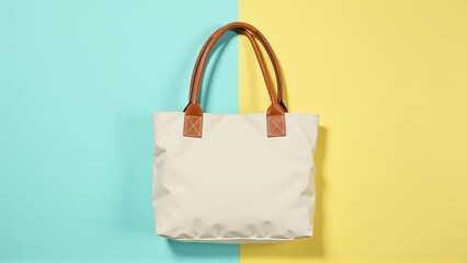 Bright beach bag with an emphasis on spaciousness and summer style