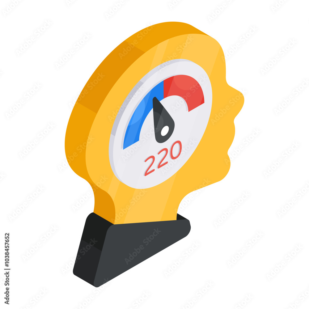 Sticker Modern design icon of mind speed optimization 

