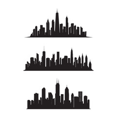 Fototapeta premium vector of black City Skyline Silhouette
