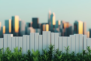 AIdriven reports for environmental campaigns, privacy shields visible, 3D illustration