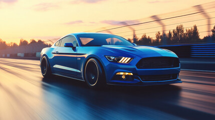 Sleek and Fast Supercar on the Open Road