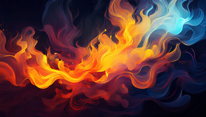 Fototapeta premium fire on black