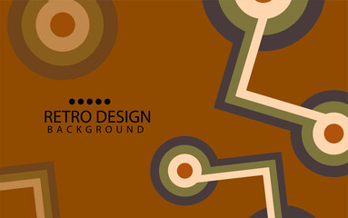 Abstract  geometric retro background with diagonal lines and shapes. Vector illustration