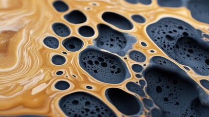 Abstract Cellular Forms: Intriguing interplay of dark and light, organic shapes, and fluid textures.  A captivating image for design or scientific visuals.
