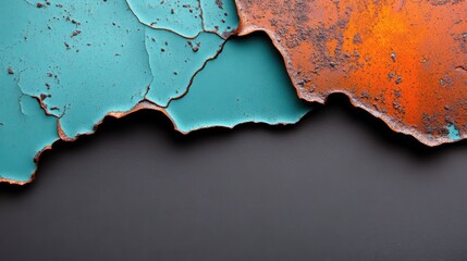 Abstract Rust and Teal Metal Texture 