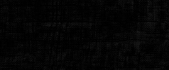 Vector black fabric jute hessian sackcloth canvas woven gauze texture.