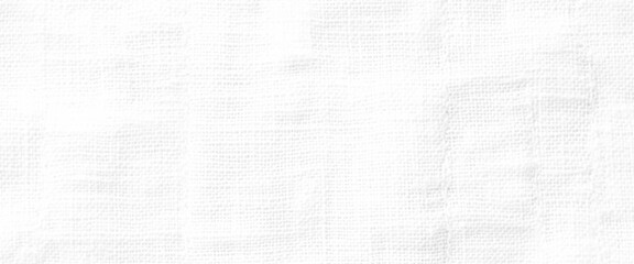 Vector white fabric jute hessian sackcloth canvas woven gauze texture pattern in light white color blank and linen canvas fabric texture background	