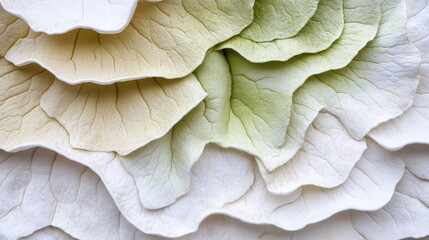 Obraz premium Creamy Pastel Hydrangea Petals Close-Up 