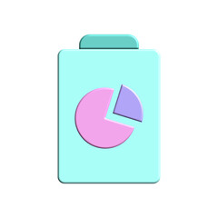 3d clipboard with business idea goals on project plan, fast progress, analytics 3d icon. Business invoice bill expenses idea, checklist clipboard concept. 3d icon vector render illustration