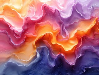 Abstract wavy patterns in vibrant colors create a visually striking, fluid design.