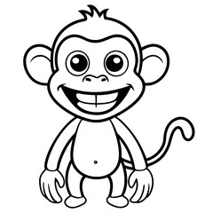 Cheerful Cartoon Monkey