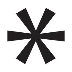 Black asterisk sign symbol icon
