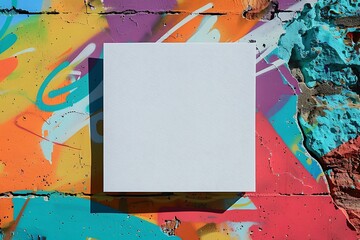 Blank flyer poster. Blank paper sheet to replace your design. Mock up. Top view
