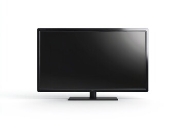 Fototapeta premium On a white background, isolated, a realistic LCD TV display. Generative Ai