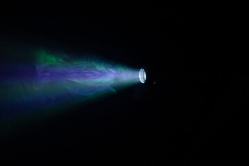 Professional video projector light beam for cinema film and video projection. Concept: Technology,...
