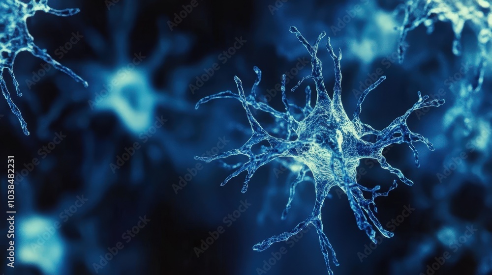 Poster intricate neural network structure