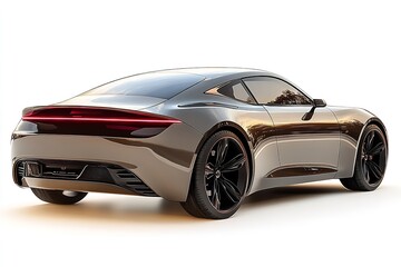 A contemporary vehicle on a white backdrop without a specific brand. Generative Ai