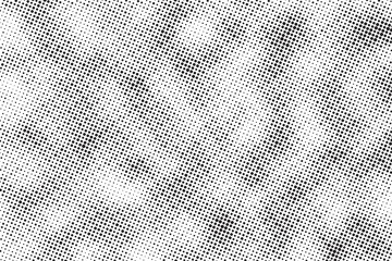 Grunge halftone background with dots. Retro grunge overlay halftone dot pixel pattern. Dotted texture and digital technology background in pop art comic style. Vector illustrations.