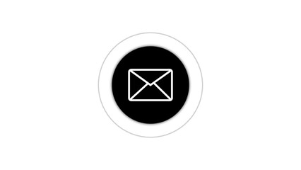 Email Envelope Icon with Notification Badge for Digital Communication , envelope ,vector email icon.