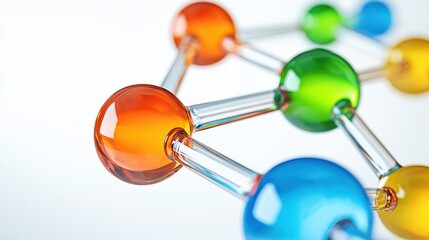 Synthesis of Molecular Compounds in Real Time Automation, 3D illustration