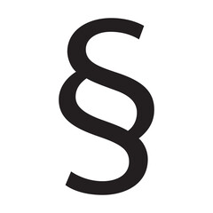Black section sign symbol flat icon