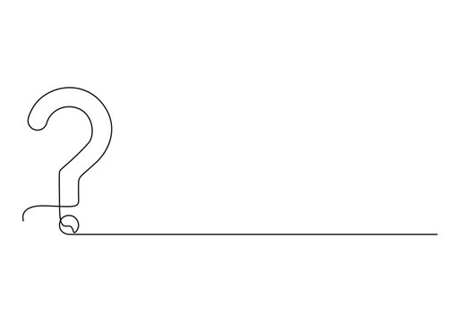 recommend clip art: Question mark linear background. Continuous one line drawing of question mark. Vector illustration