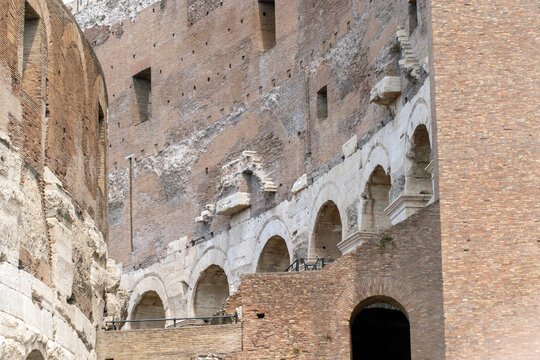 Roma Collesium, Historical Building Detail, Close Up, Macro