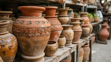 Earthenware: Characterized by its lower firing temperature, earthenware is a porous ceramic that is less durable than stoneware, used in pottery and decor.
