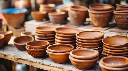 Earthenware: A ceramic that is lower-fired and porous, earthenware is less durable than stoneware, often used in pottery and decorative designs.
