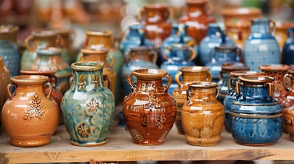 Glazed Ceramic: This ceramic material, with a glass-like coating, adds vibrant colors and moisture resistance, ideal for decorative and functional pottery.
