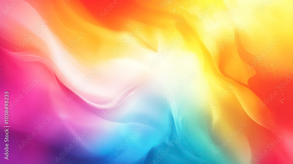 Poster abstract colorful background with vibrant colors and soft, flowing lines, perfect for modern design 