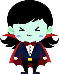 cute dracula cartoon halloween, vampire