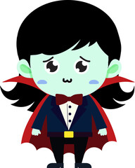 cute dracula cartoon halloween, vampire