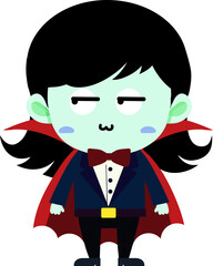 cute dracula cartoon halloween, vampire