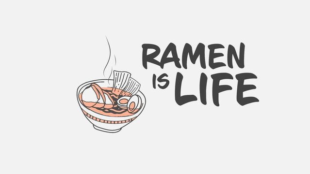 Ramen is Life Asian Food Japanese Intro Title