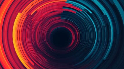 Fototapeta premium Colorful abstract circular design with vibrant gradients and motion effects.