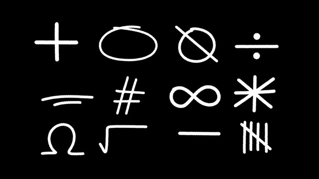 Math Essential Icons and Symbols Animated Calculation Pack