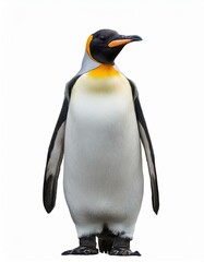 オウサマペンギン（King Penguin on white background）
