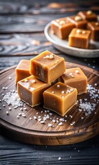 Fototapeta premium Homely Fudge Photography: Warm, Delicious and Rustic Image for Backgrounds, Posters, Headers, Backdrops, and Creative Graphic Designs