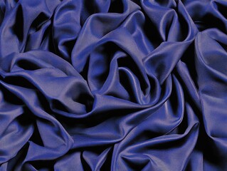Obraz premium Soft Flowing Blue Fabric with Smooth Texture