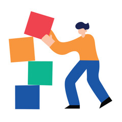 dadu flat design ilustration