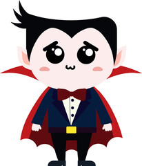 cute dracula cartoon halloween, vampire