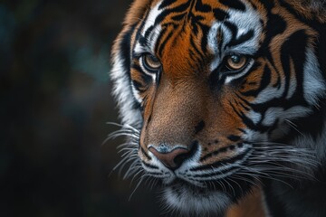 Fototapeta premium close-up portrait of a majestic tiger