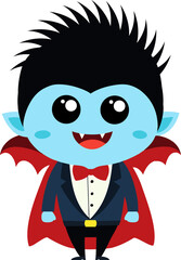 cute dracula cartoon halloween, vampire