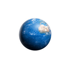 Earth globe floating against a transparent background