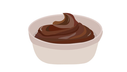 A cup of chocolate pudding. chocolate pudding in bowl 