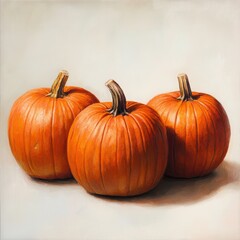 Obraz premium Vibrant orange pumpkins